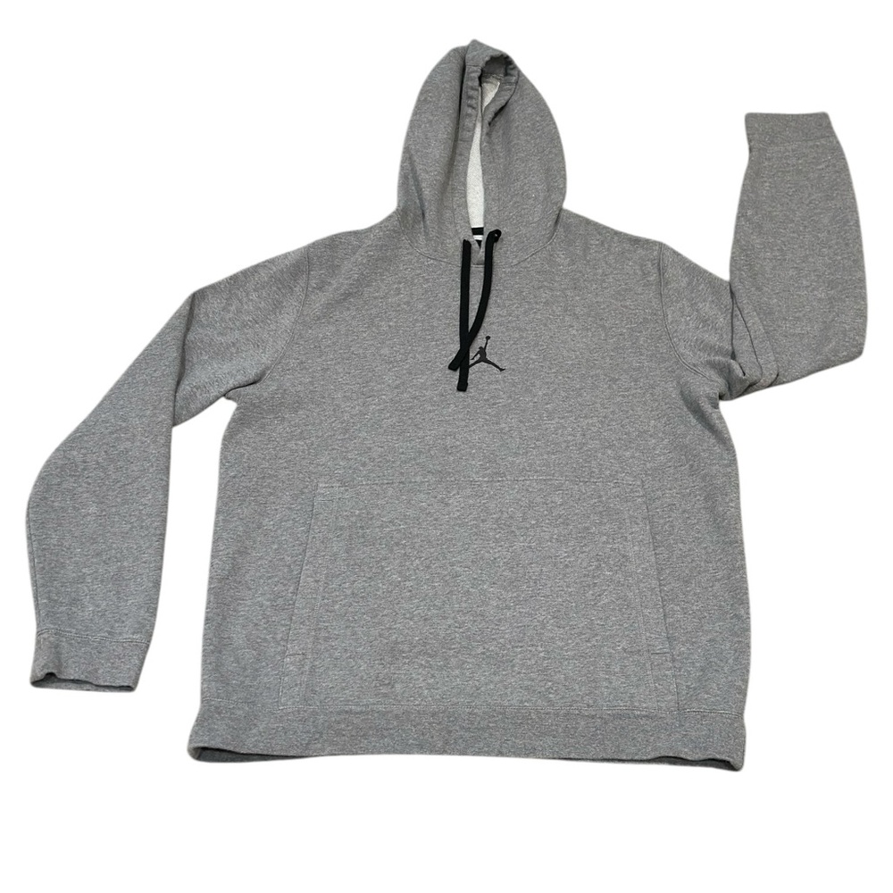 Jordan Gray Pullover Hoodie with Black Jumpman